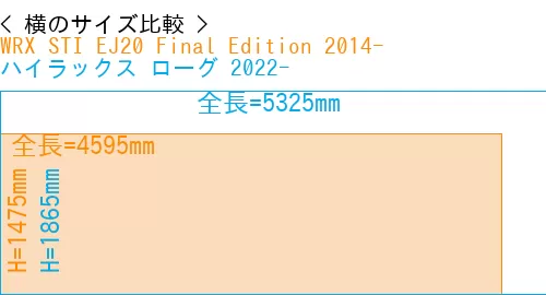 #WRX STI EJ20 Final Edition 2014- + ハイラックス ローグ 2022-